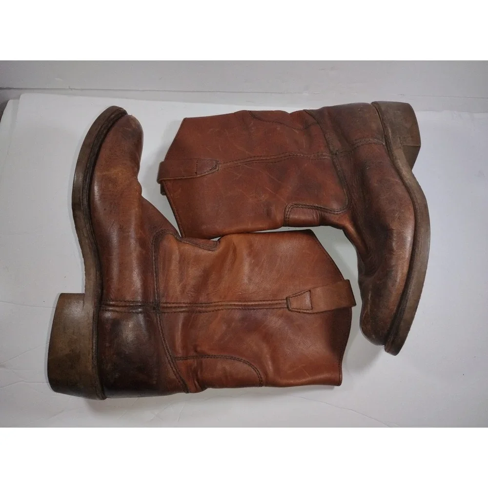 Lake Of The Woods Leather Boots Men's 10 D Brown Pull On Oil Resistant